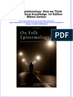 Download textbook On Folk Epistemology How We Think And Talk About Knowledge 1St Edition Mikkel Gerken ebook all chapter pdf 