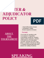 Deb and Adj Policy