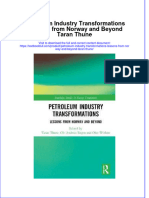 Download textbook Petroleum Industry Transformations Lessons From Norway And Beyond Taran Thune ebook all chapter pdf 