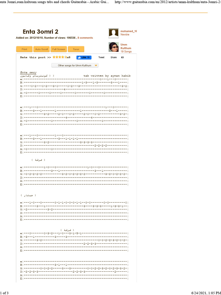 Guitar Tab 1 Pdf Musical Compositions Musical Notation