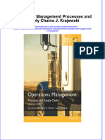 Textbook Operations Management Processes and Supply Chains J Krajewski Ebook All Chapter PDF