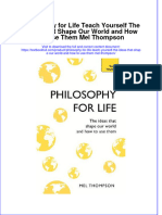 Download textbook Philosophy For Life Teach Yourself The Ideas That Shape Our World And How To Use Them Mel Thompson ebook all chapter pdf 