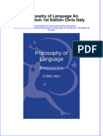 Textbook Philosophy of Language An Introduction 1St Edition Chris Daly Ebook All Chapter PDF