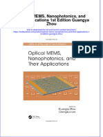 Download textbook Optical Mems Nanophotonics And Their Applications 1St Edition Guangya Zhou ebook all chapter pdf 