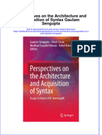 Download textbook Perspectives On The Architecture And Acquisition Of Syntax Gautam Sengupta ebook all chapter pdf 