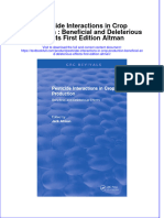 Textbook Pesticide Interactions in Crop Production Beneficial and Deleterious Effects First Edition Altman Ebook All Chapter PDF