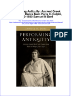 Download pdf Performing Antiquity Ancient Greek Music And Dance From Paris To Delphi 1890 1930 Samuel N Dorf ebook full chapter 