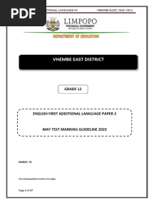 English Fal p2 Memorandum May Test PDF