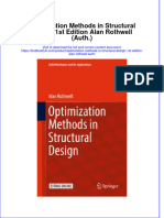 Textbook Optimization Methods in Structural Design 1St Edition Alan Rothwell Auth Ebook All Chapter PDF