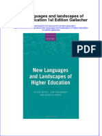 Textbook New Languages and Landscapes of Higher Education 1St Edition Gallacher Ebook All Chapter PDF