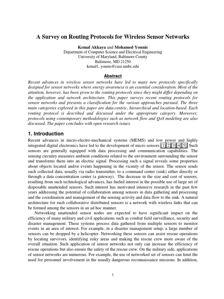 A Survey On Routing Protocols For Wireless Sensor Networks | PDF ...