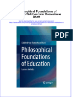 Textbook Philosophical Foundations of Education Siddheshwar Rameshwar Bhatt Ebook All Chapter PDF