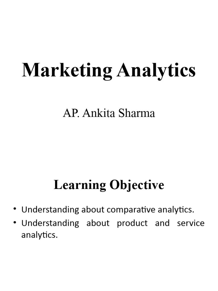Marketing analytics unit 2 3 download free pdf pricing analytics