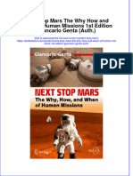 Textbook Next Stop Mars The Why How and When of Human Missions 1St Edition Giancarlo Genta Auth Ebook All Chapter PDF