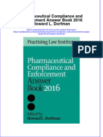 PDF Pharmaceutical Compliance and Enforcement Answer Book 2016 Howard L Dorfman Ebook Full Chapter