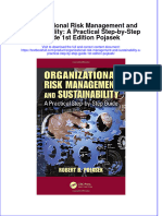 Download textbook Organizational Risk Management And Sustainability A Practical Step By Step Guide 1St Edition Pojasek ebook all chapter pdf 