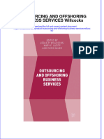 Download textbook Outsourcing And Offshoring Business Services Willcocks ebook all chapter pdf 