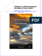 Download textbook Nietzsches Nihilism In Walter Benjamin 1St Edition Mauro Ponzi Auth ebook all chapter pdf 