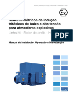 WEG Motores de Inducao Trifasicos de Baixa e Alta Tensao para Atmosferas Explosivas Rotor de Aneis Horizontais 13695209 Manual Portugu S