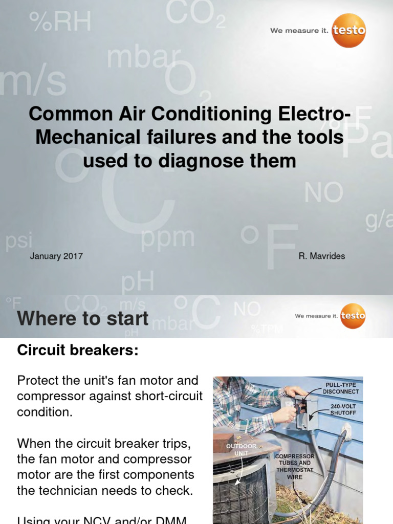 Diagnosing Common A/C Failures | PDF | Thermostat | Capacitor