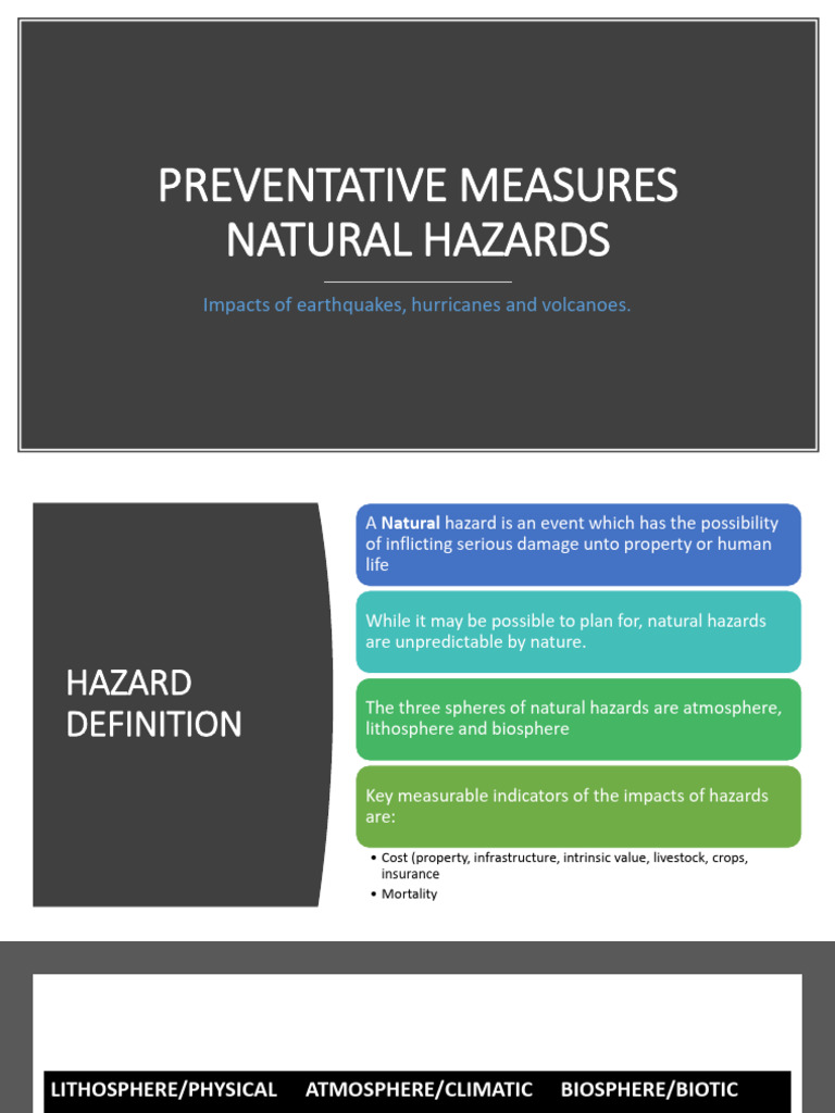 Preventive Measures For Natural Disasters