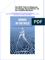 Textbook Norms in The Wild How To Diagnose Measure and Change Social Norms 1St Edition Cristina Bicchieri Ebook All Chapter PDF