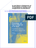 PDF Phraseology and Style in Subgenres of The Novel A Synthesis of Corpus and Literary Perspectives Iva Novakova Ebook Full Chapter