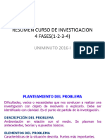 RESUMEN CURSO DE INVESTIGACION PROBLEMA Y OBJETIVOS