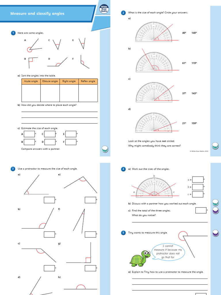 Measure And Classify Angles Worksheet