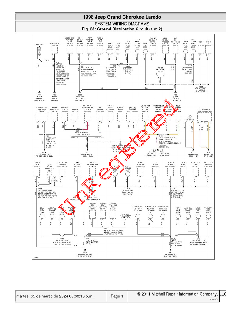 1998 Jeep Grand Cherokee Wiring Diagrams PDF