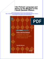 Download textbook Police And The Policed Language And Power Relations On The Margins Of The Global South Danielle Watson ebook all chapter pdf 