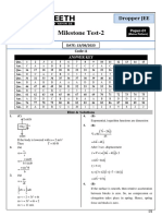 02 - Phase-2 - Milestone Test-2 - (13-08-2023) - 13th JEE - (MAINS) - Answer Key & Solutions - (Hindi)