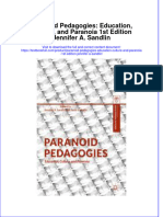 Download textbook Paranoid Pedagogies Education Culture And Paranoia 1St Edition Jennifer A Sandlin ebook all chapter pdf 