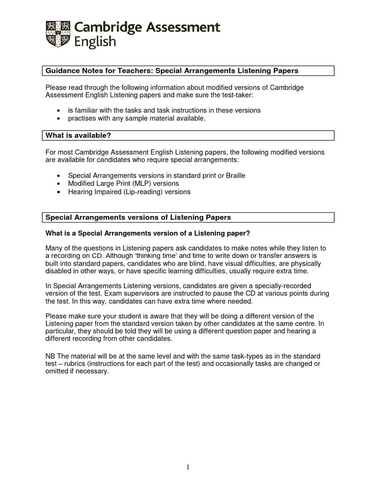 Linguaskill Guidance-Notes-For-Special-Requirements-Listening-Tests ...