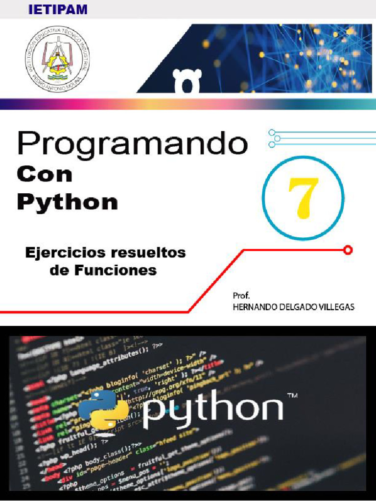 Ejercicios Resueltos de Funciones en Python | PDF | Python (lenguaje de ...