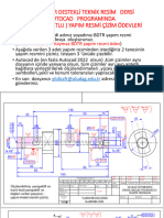 Müh Fak Autocad Yapım Resmi Ödevleri