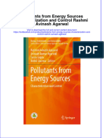 Textbook Pollutants From Energy Sources Characterization and Control Rashmi Avinash Agarwal Ebook All Chapter PDF