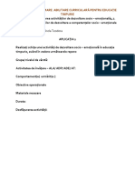 Aplicația 2 Proiectarea Activ de Dezvoltare a Competentelor Socio - Emoționale