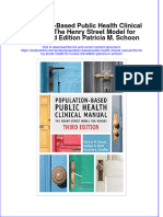 Textbook Population Based Public Health Clinical Manual The Henry Street Model For Nurses 3Rd Edition Patricia M Schoon Ebook All Chapter PDF