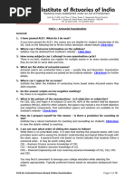 FAQ For Actuarial Home Based Online Examination - Final