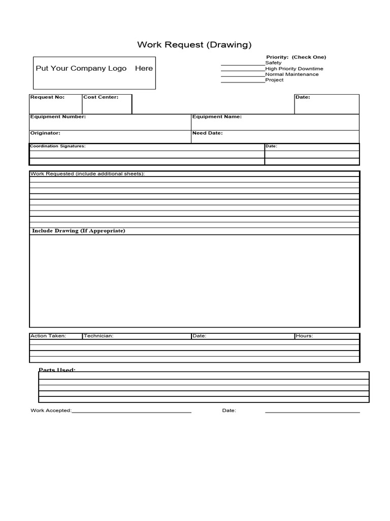 Equipment Work Request Form Template | PDF