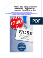 Textbook Politics at Work How Companies Turn Their Workers Into Lobbyists 1St Edition Alexander Hertel Fernandez Ebook All Chapter PDF