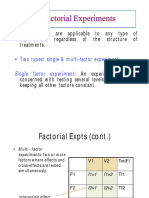 Factorial Experiments