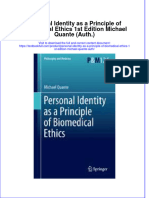 Textbook Personal Identity As A Principle of Biomedical Ethics 1St Edition Michael Quante Auth Ebook All Chapter PDF