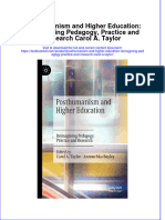 Ebffiledoc - 95download PDF Posthumanism and Higher Education Reimagining Pedagogy Practice and Research Carol A Taylor Ebook Full Chapter
