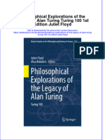 Textbook Philosophical Explorations of The Legacy of Alan Turing Turing 100 1St Edition Juliet Floyd Ebook All Chapter PDF