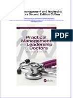 ebffiledoc_926Download textbook Practical Management And Leadership For Doctors Second Edition Cotton ebook all chapter pdf 