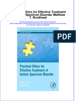 PDF Practical Ethics For Effective Treatment of Autism Spectrum Disorder Matthew T Brodhead Ebook Full Chapter