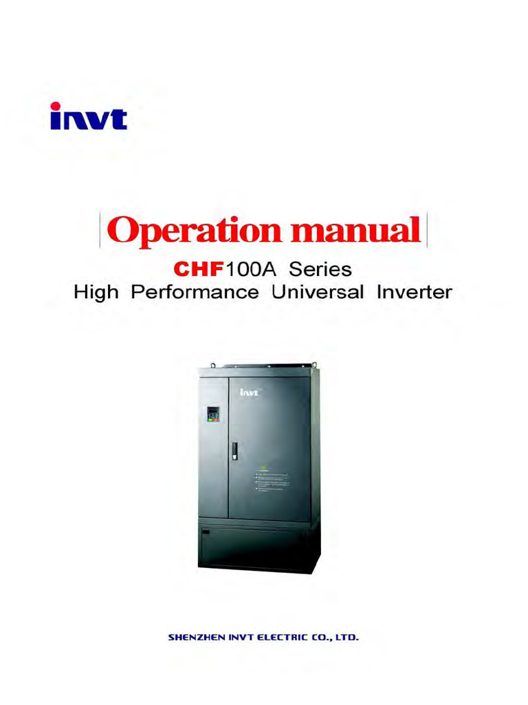 CHF100A Inverter Manual and Fault Codes | PDF | Electromagnetic ...