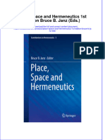 Textbook Place Space and Hermeneutics 1St Edition Bruce B Janz Eds Ebook All Chapter PDF